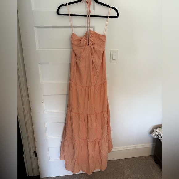 NWT Abercrombie coral Maxi Dress Small Tall - Picture 3 of 6